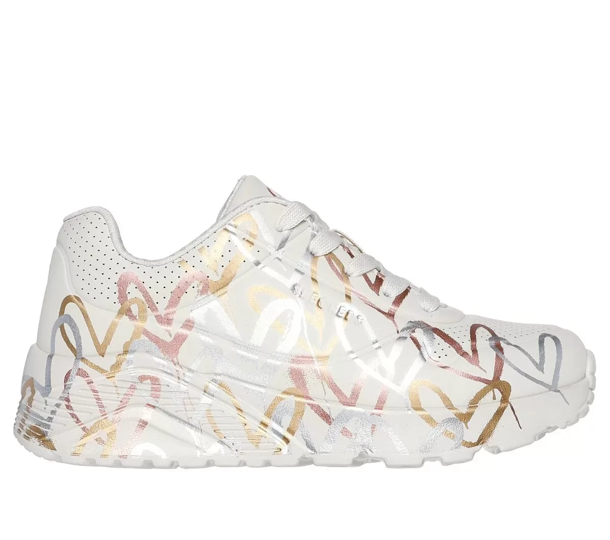 Skechers x JGoldcrown: Uno Lite – Amor Metálico